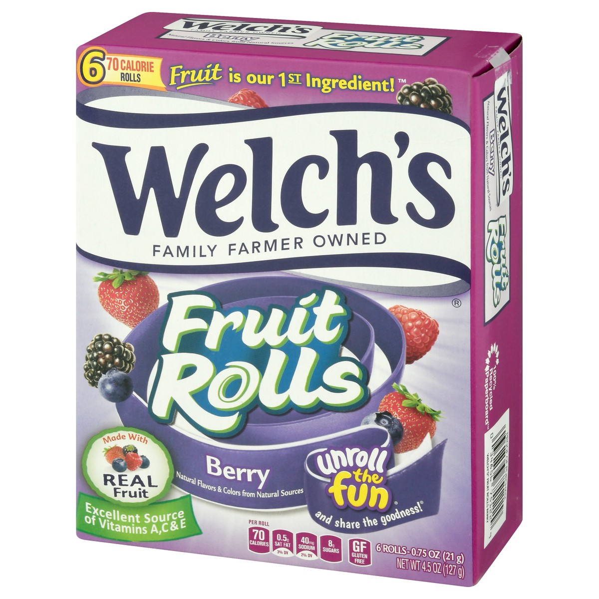 slide 8 of 13, Welch's Berry Fruit Rolls 6Ct, 0.75 oz