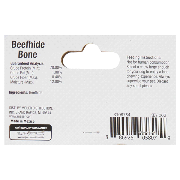 slide 4 of 5, Meijer Main Choice 9" Beefhide Bone, 1 ct