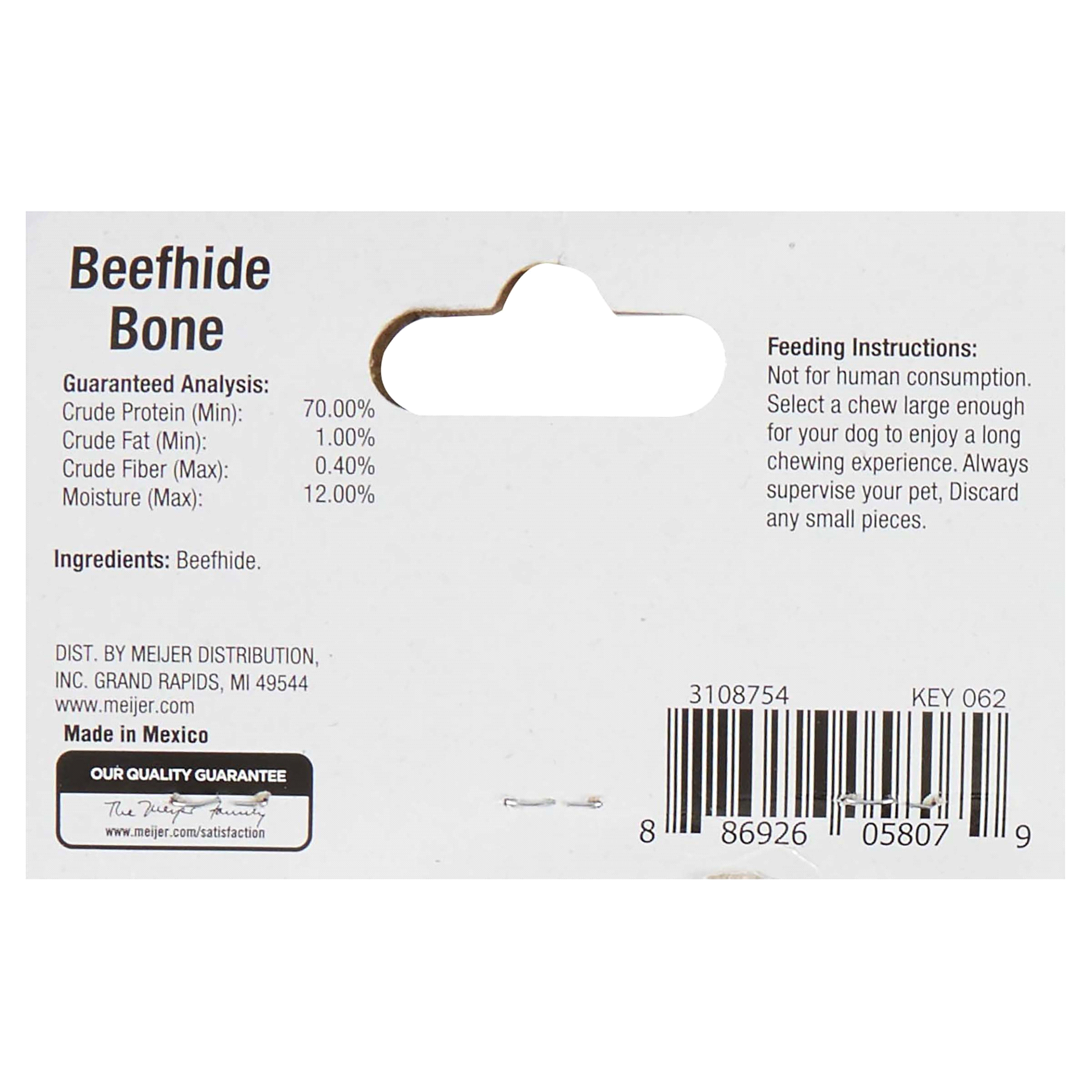 slide 3 of 5, Meijer Main Choice 9" Beefhide Bone, 1 ct