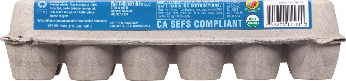 slide 10 of 10, Blue Sky Family Farms Naturally Organic Large Free Range Eggs 12 ea, 12 ct