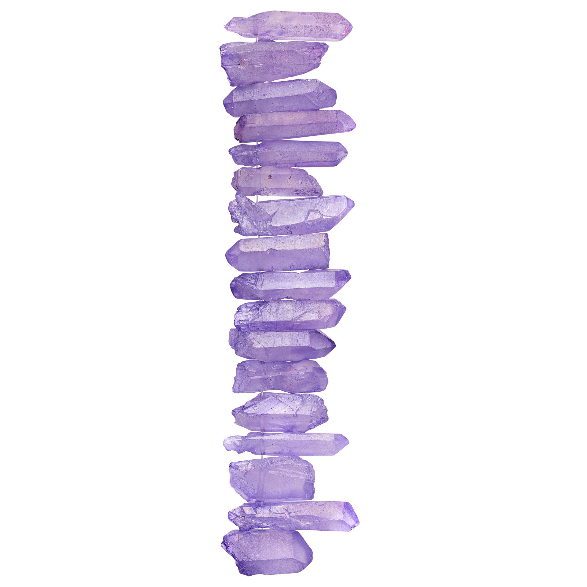 slide 3 of 3, Lavender Aurora Borealis Crystal Stick Beads By Bead Landing, 18 mm