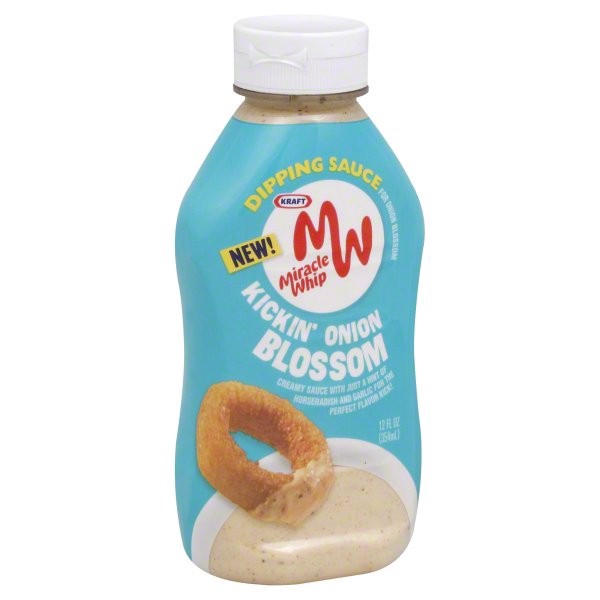 slide 1 of 1, Miracle Whip Kickin Onion Blossom Dipping Sauce, 12 fl oz