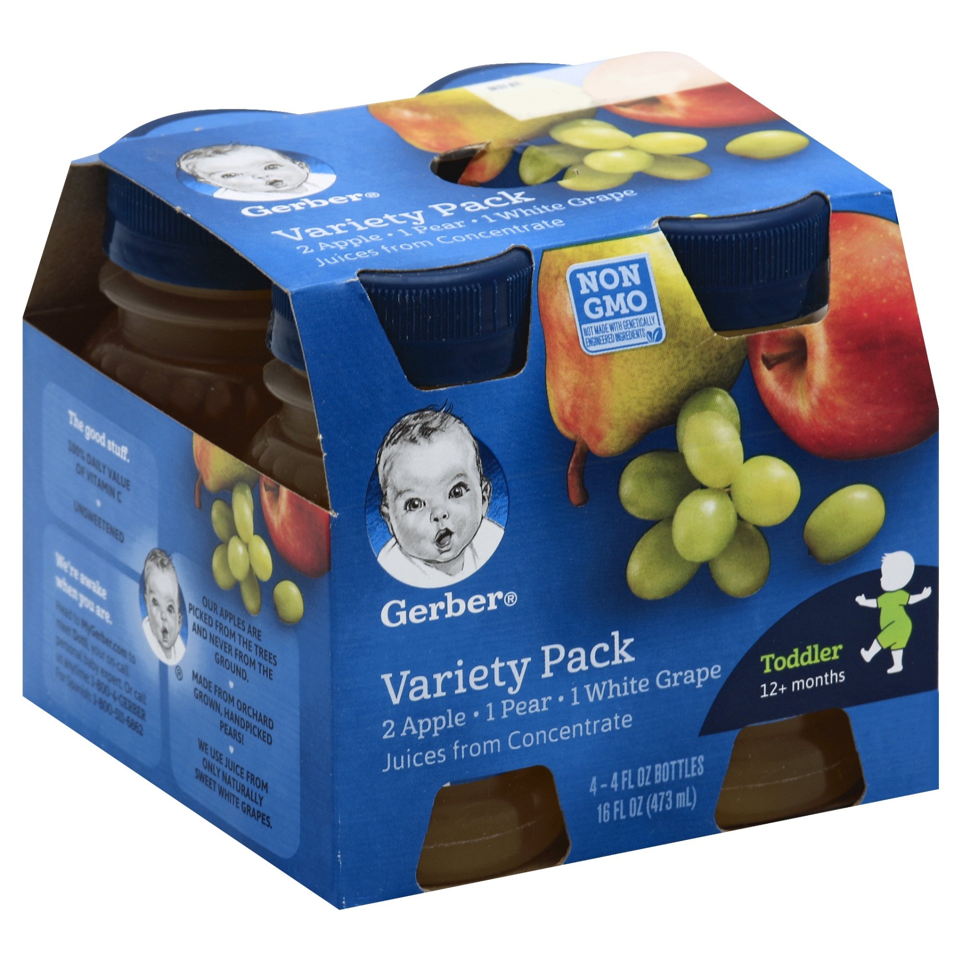 Gerber Fruit Juice Variety Pack 4 ct; 4 fl oz Shipt