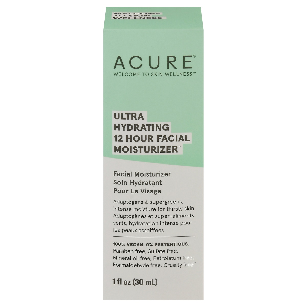 slide 1 of 1, ACURE Ultra Hydratin 12-Hour Facial Moisturizer, 1 fl oz