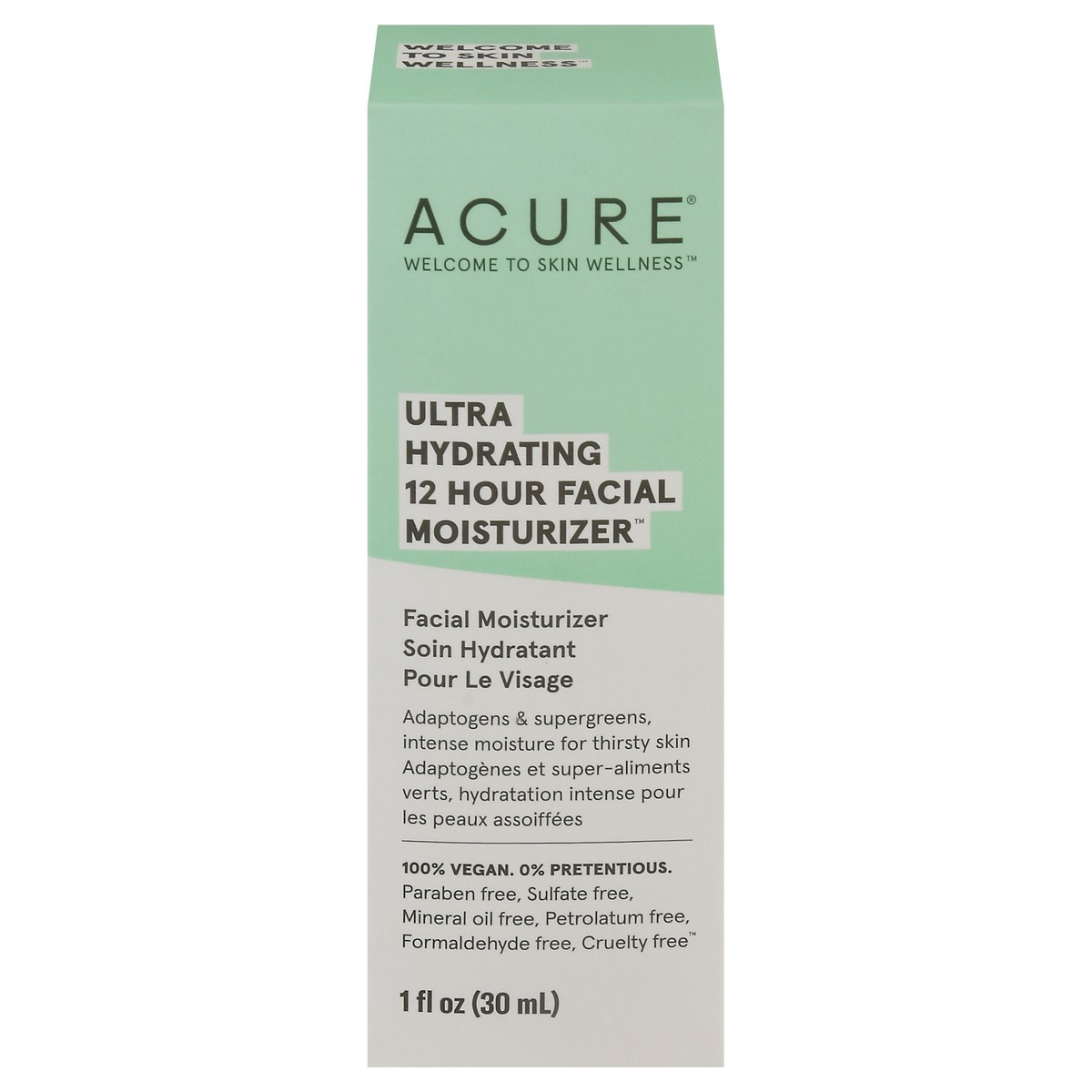 slide 1 of 13, Acure Ultra Hydratin 12-Hour Facial Moisturizer, 1 fl oz