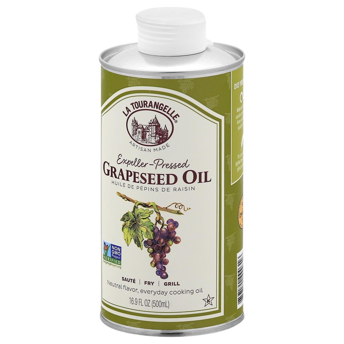 slide 3 of 13, La Tourangelle Expeller-Pressed Grapeseed Oil 16.9 oz, 16.9 fl oz