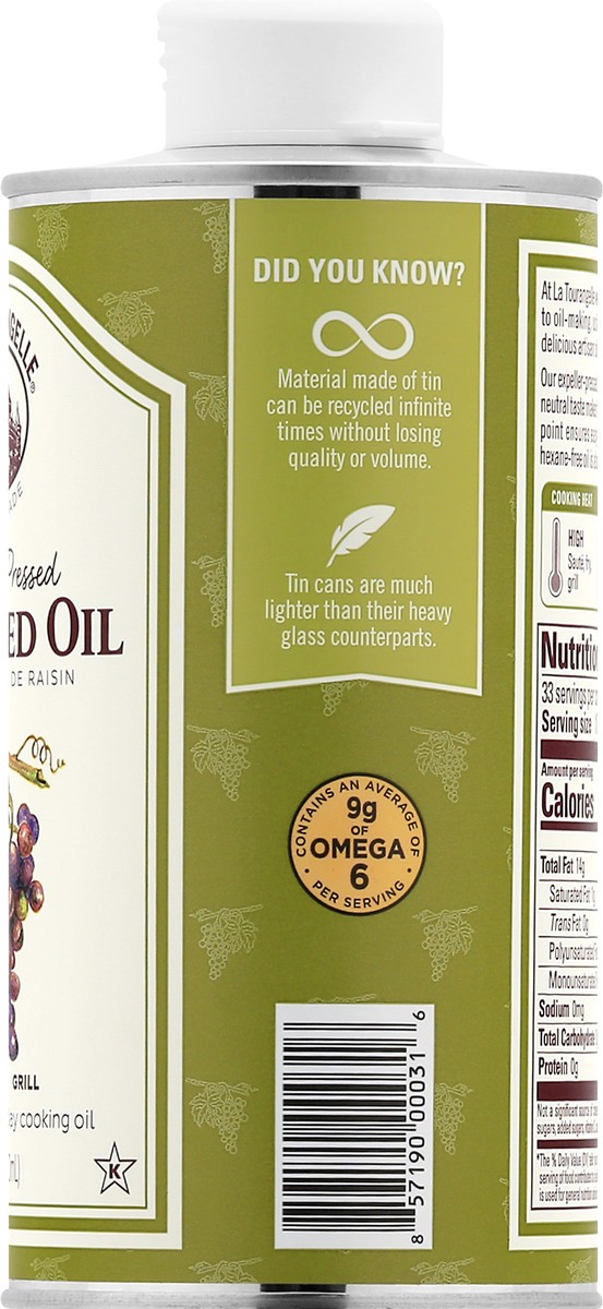 slide 12 of 13, La Tourangelle Expeller-Pressed Grapeseed Oil 16.9 oz, 16.9 fl oz