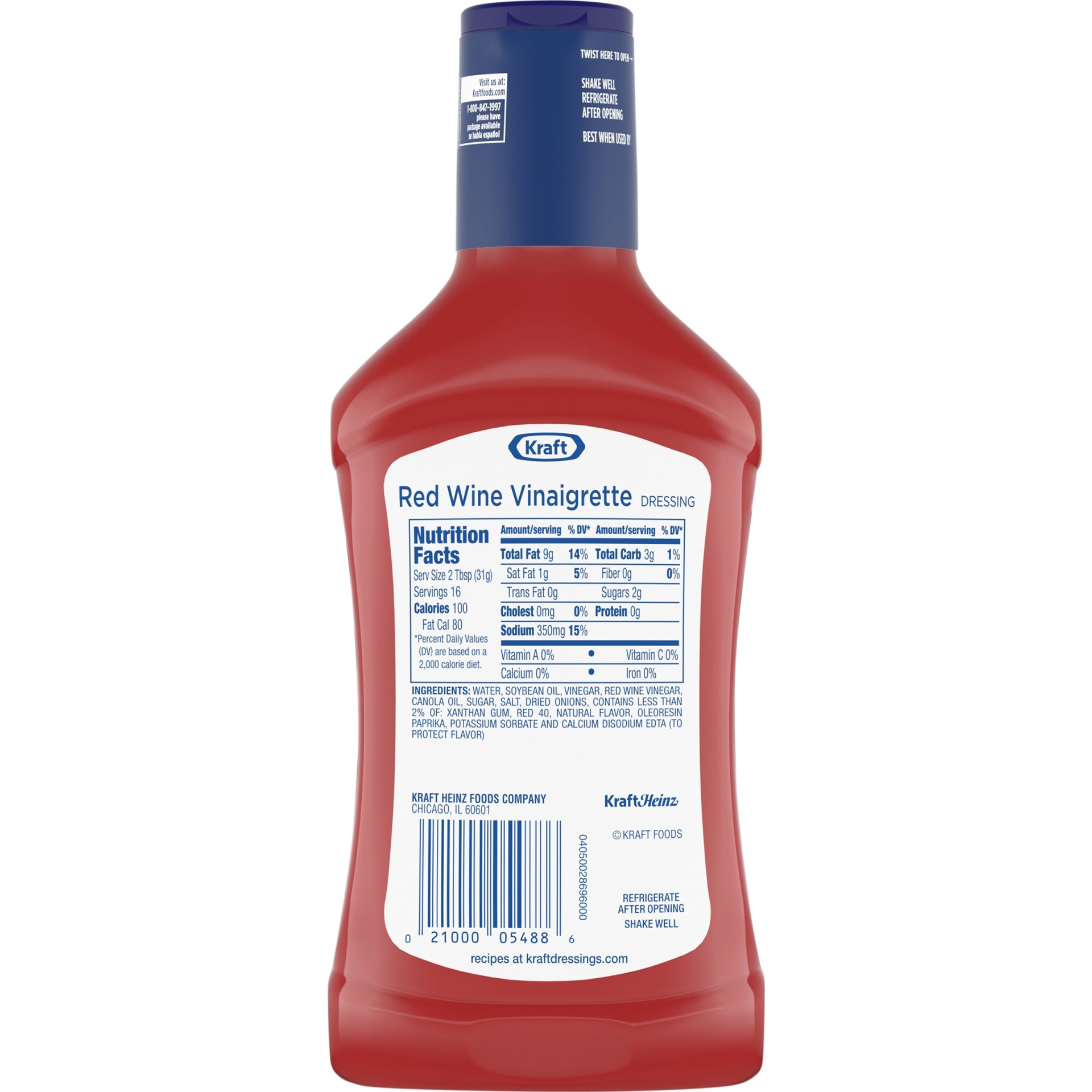 Kraft Red Wine Vinaigrette Salad Dressing 16 fl oz Shipt