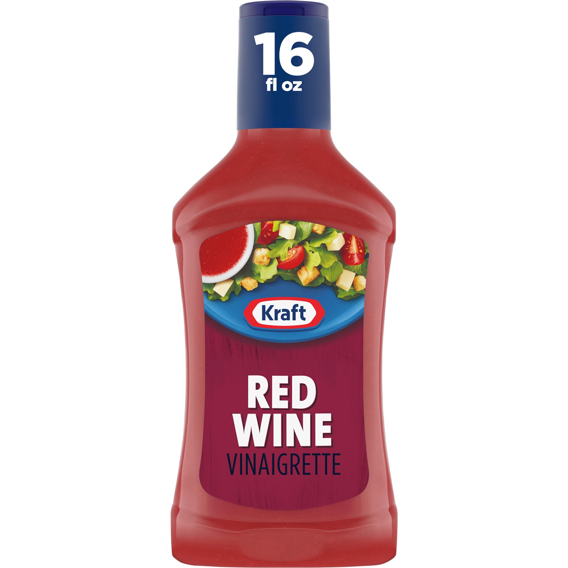 slide 1 of 9, Kraft Red Wine Vinaigrette Salad Dressing, 16 fl oz Bottle, 16 fl oz