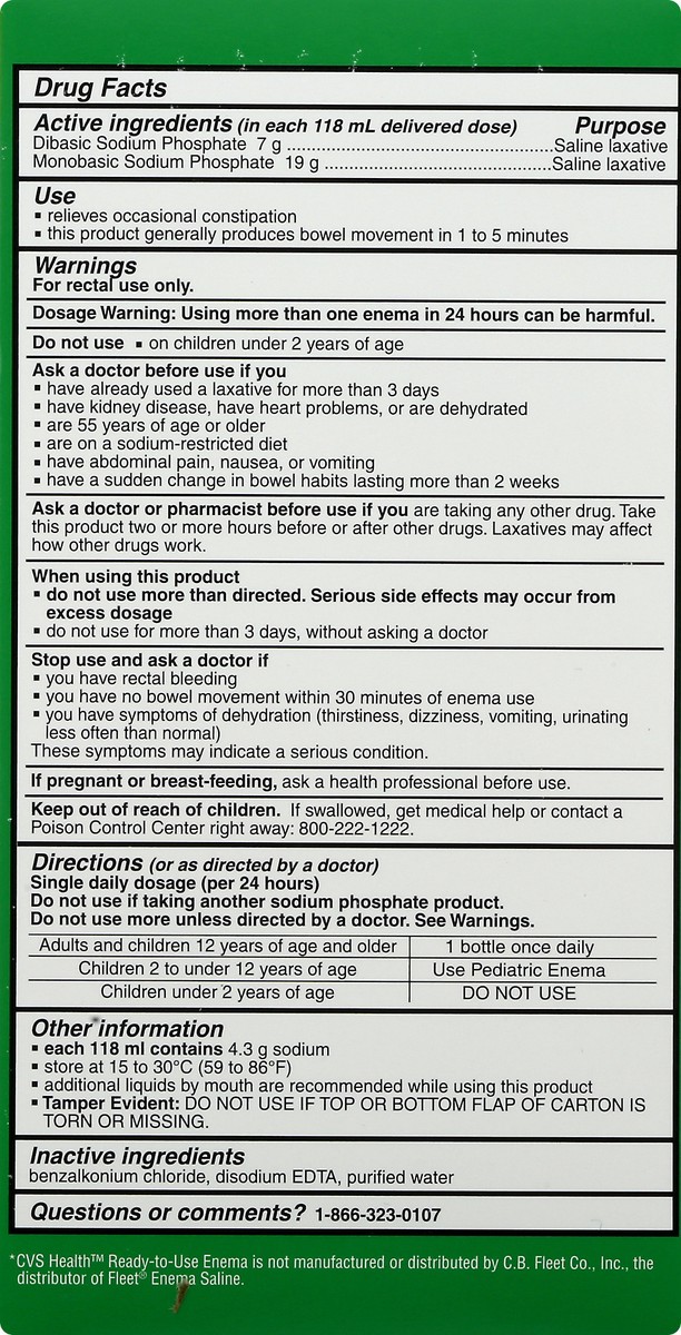 slide 10 of 11, CVS Health Disposable Enema, Latex Free, 2 Ct, 1 ct