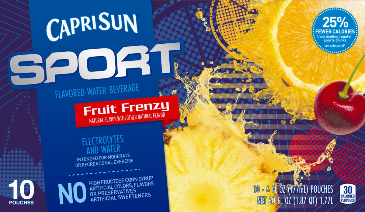 slide 2 of 8, Capri Sun Sport Fruit Frenzy - 10 ct; 6 fl oz, 10 ct; 6 fl oz