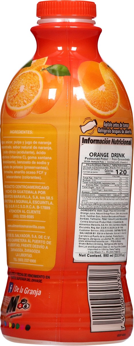 slide 5 of 13, De la Granja Orange Drink - 33.50 fl oz, 33.5 fl oz