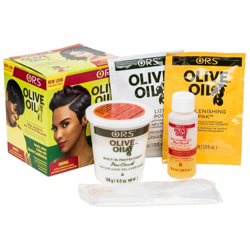 slide 3 of 4, ORS Olive Oil New Growth Normal Hair Relaxer Kit, 1 oz