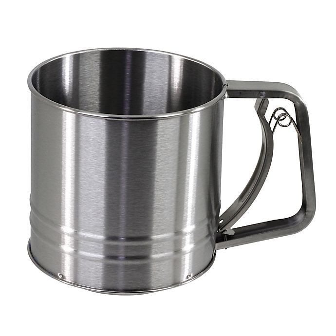 slide 1 of 1, SALT 3-Cup Stainless Steel Flour Sifter, 1 ct