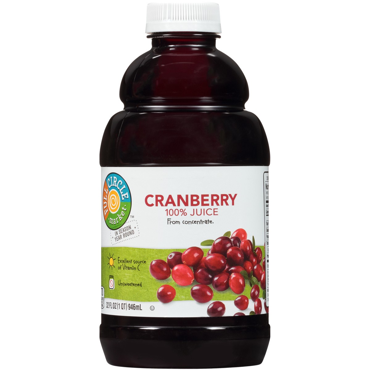 slide 3 of 9, Full Circle Market 100% Cranberry Juice From Concentrate - 32 fl oz, 32 fl oz