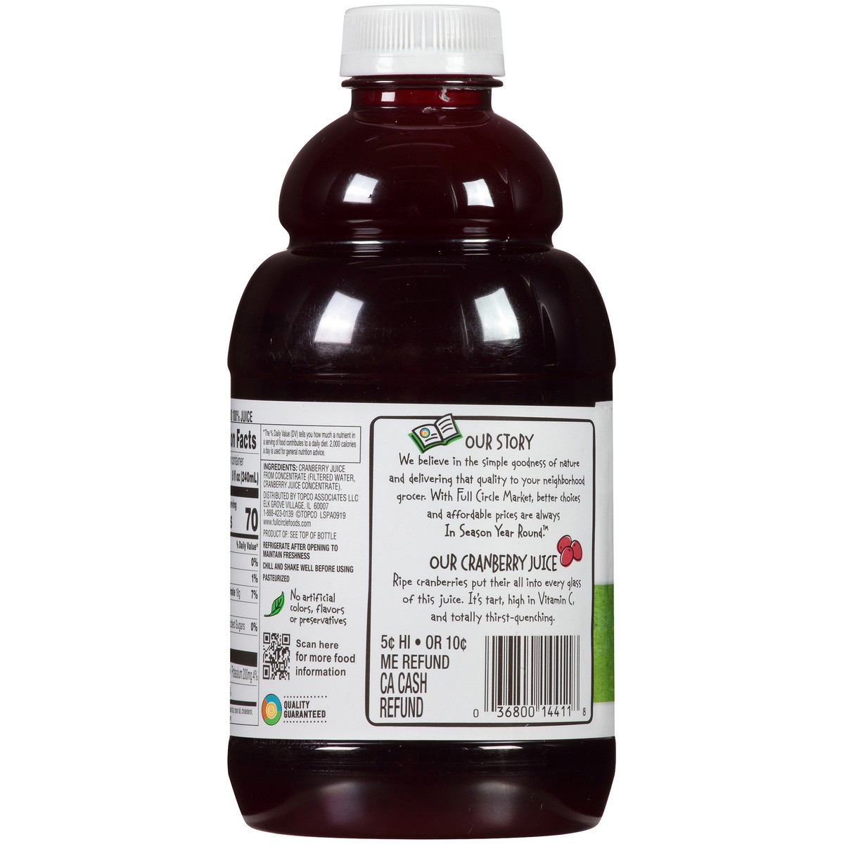 slide 5 of 9, Full Circle Market 100% Cranberry Juice From Concentrate - 32 fl oz, 32 fl oz