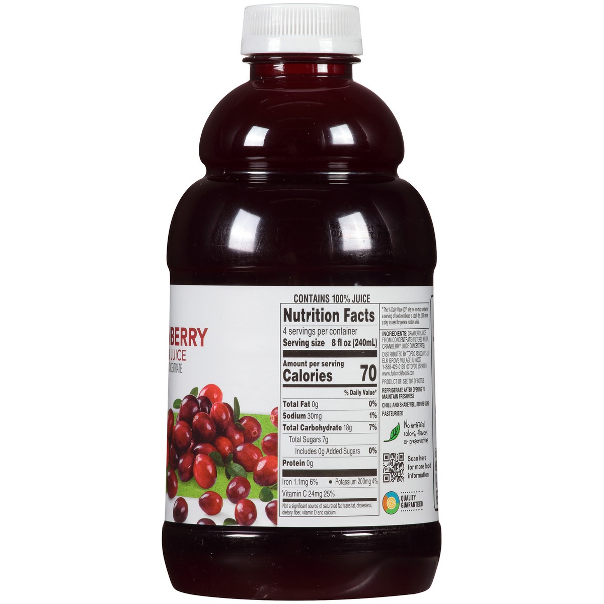 slide 8 of 9, Full Circle Market 100% Cranberry Juice From Concentrate - 32 fl oz, 32 fl oz