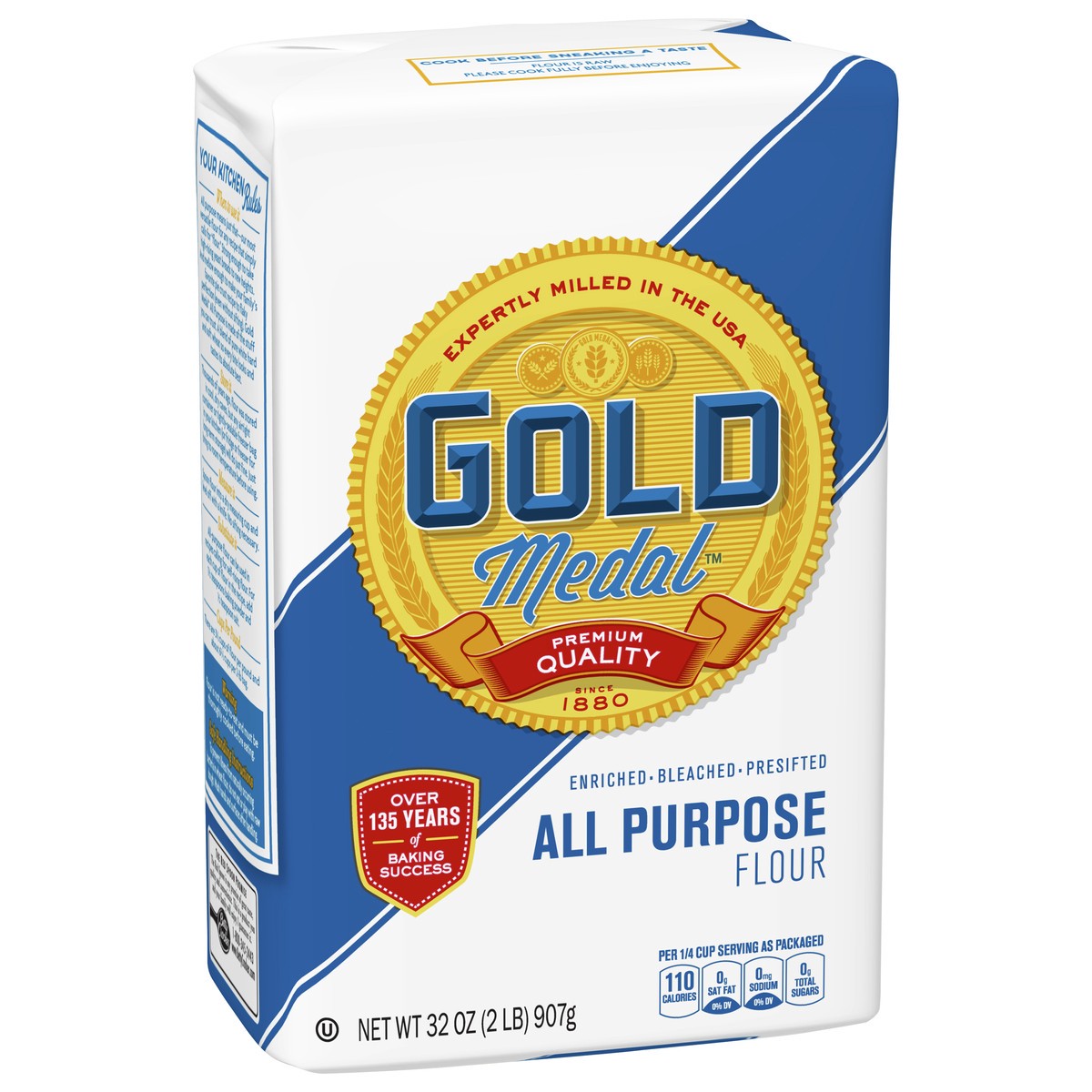slide 5 of 9, Gold Medal All Purpose Flour, Baking Flour, 2 lb Bag, 32 oz