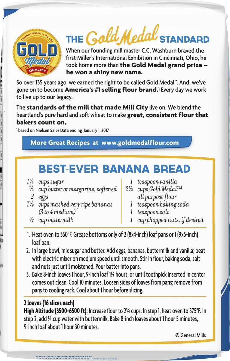 slide 9 of 9, Gold Medal All Purpose Flour, Baking Flour, 2 lb Bag, 32 oz