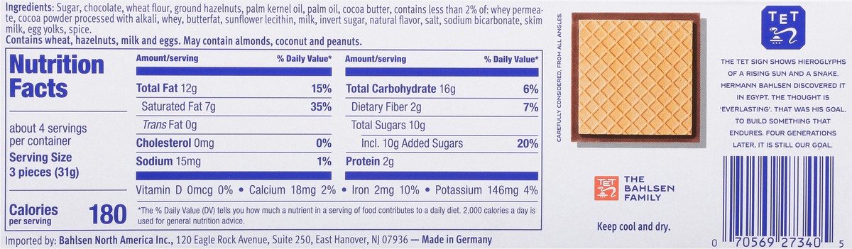slide 2 of 14, Bahlsen Dark Chocolate Ohne Gleichen 4.4 oz, 4.4 oz