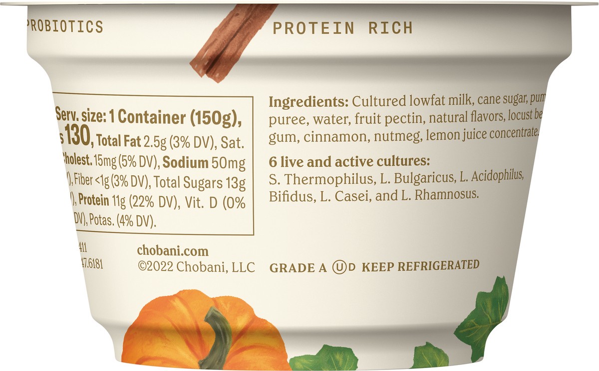 slide 4 of 7, Chobani Pumpkin & Spice Greek Yogurt, 5.3 oz