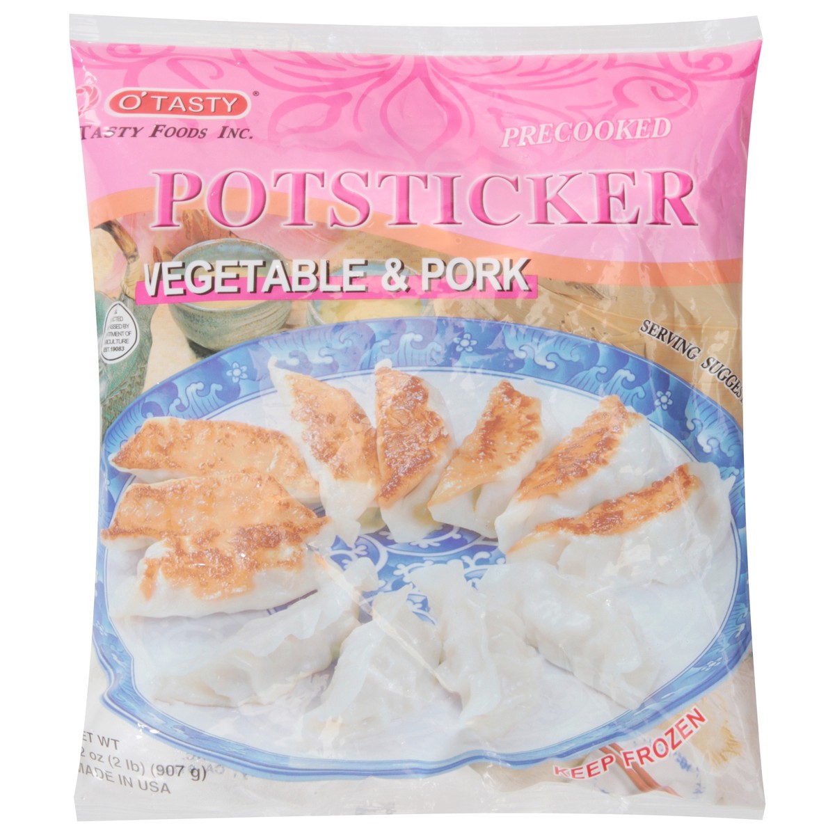 slide 1 of 1, O' Tasty Otasty Pot Sticker Pork Veggie, 32 oz