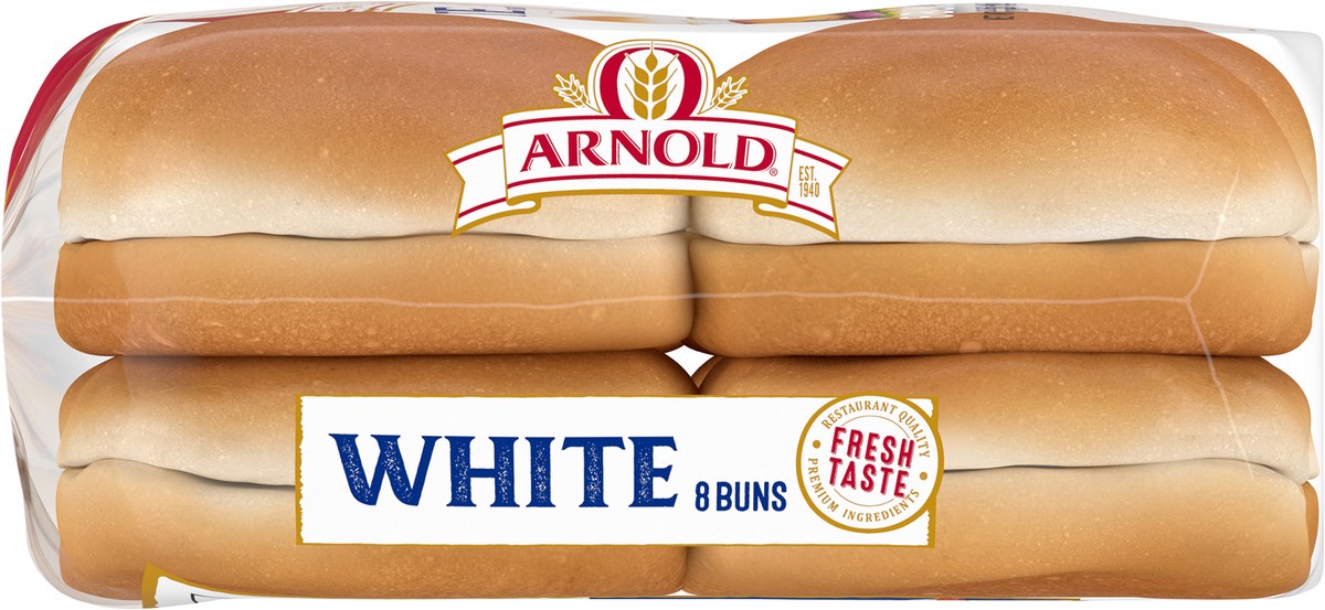 slide 2 of 7, Arnold White Buns, 8 count, 16 oz, 8 ct