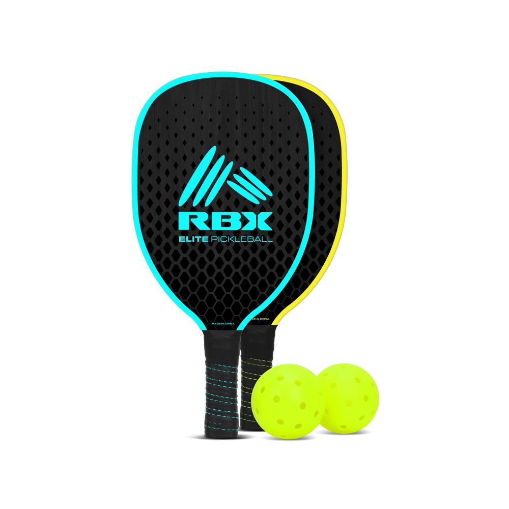 slide 1 of 1, RBX Elite Pickleball 2 Player Set - Teal and Yellow, 1 ct