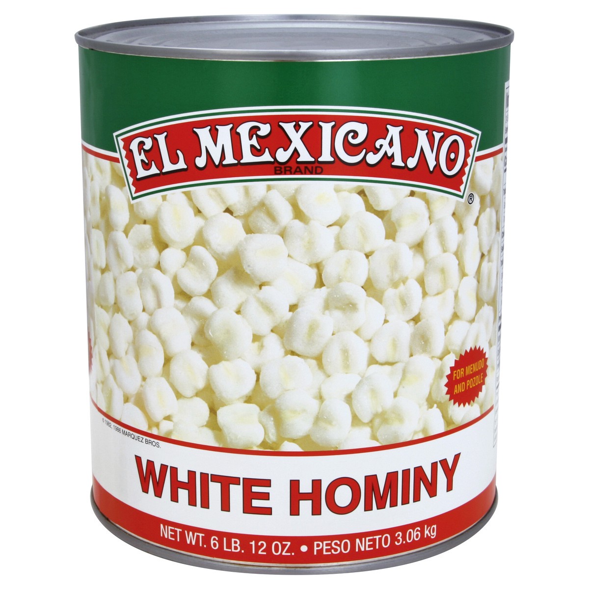 slide 2 of 3, El Mexicano Mexican Style White Hominy in Brine 3.01 kg, 3.01 kg