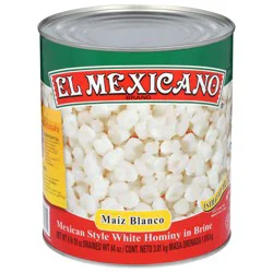 El Mexicano Mexican Style White Hominy in Brine 3.01 kg