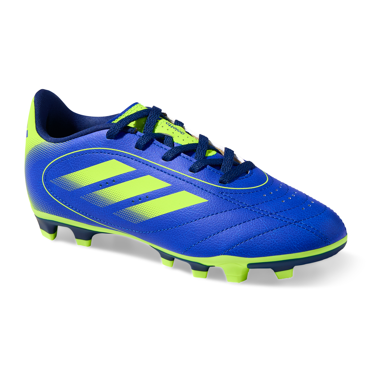 slide 1 of 6, Adidas Kids Goletto IX Soccer Cleats, Blue/Yellow, Size 12K, 1 ct