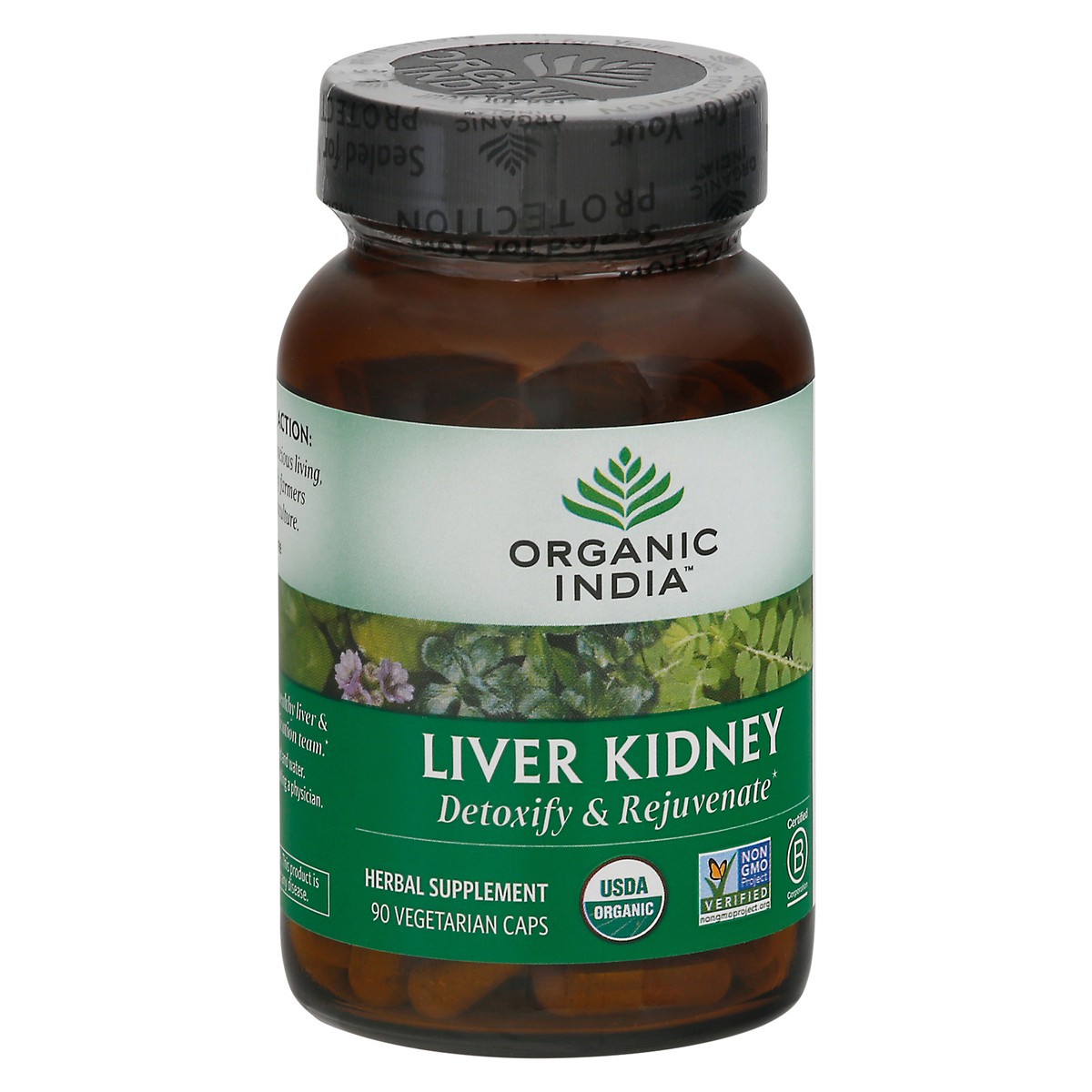 slide 8 of 9, Organic India Liver Kidney 90 Vegetarian Caps, 90 ct