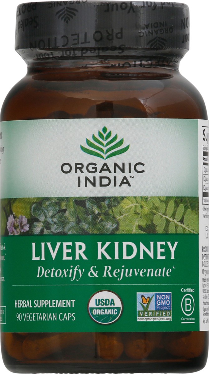 slide 6 of 9, Organic India Liver Kidney 90 Vegetarian Caps, 90 ct