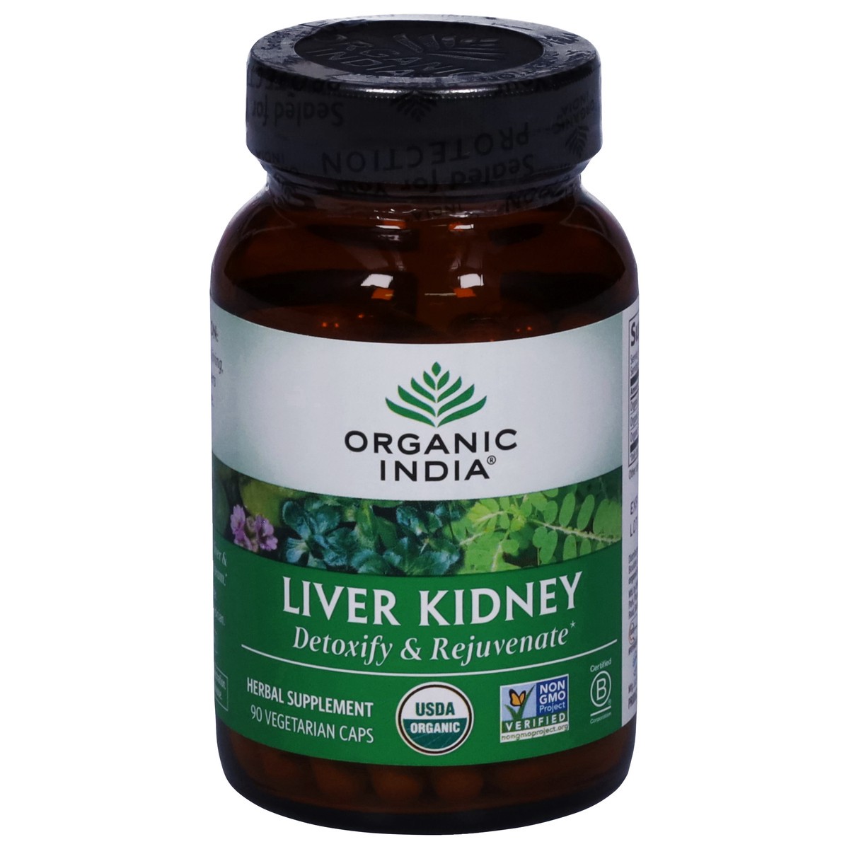 slide 1 of 9, Organic India Liver Kidney 90 Vegetarian Caps, 90 ct