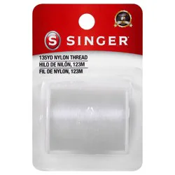 Singer Nylon Thread Spool, 135 yds, Clear 100% Nylon