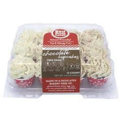 Red Plate Chocolate Cupcakes 12 Each