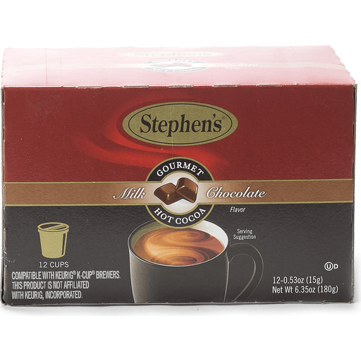 slide 1 of 1, Stephen's Milk Chocolate Hot Cocoa Single Cup - 12 ct; 0.53 oz, 12 ct; 0.53 oz