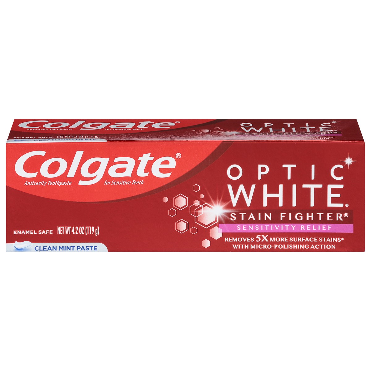 Colgate Optic White Anticavity Stain Fighter Clean Mint Paste ...