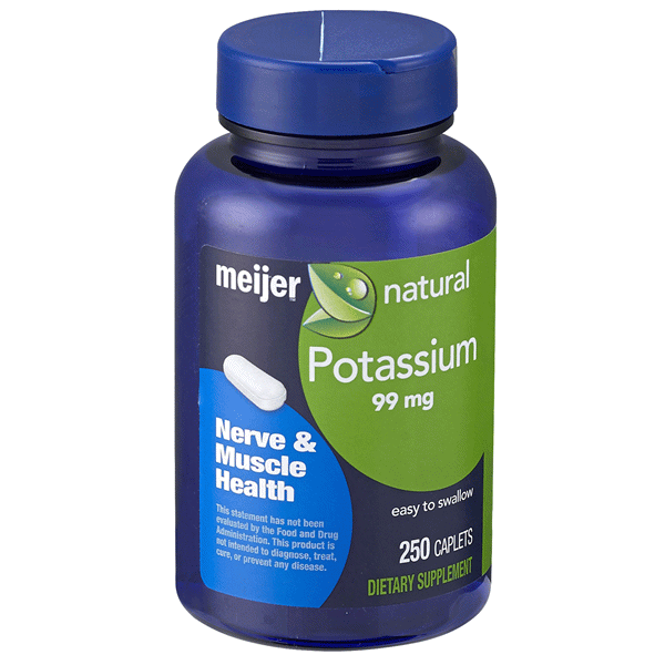 slide 1 of 1, Meijer Potassium 99 mg, 250 ct
