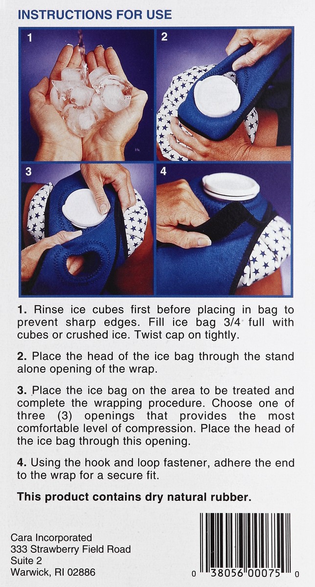 slide 3 of 4, Cara Ice Bag + Wrap 1 ea, 1 ct