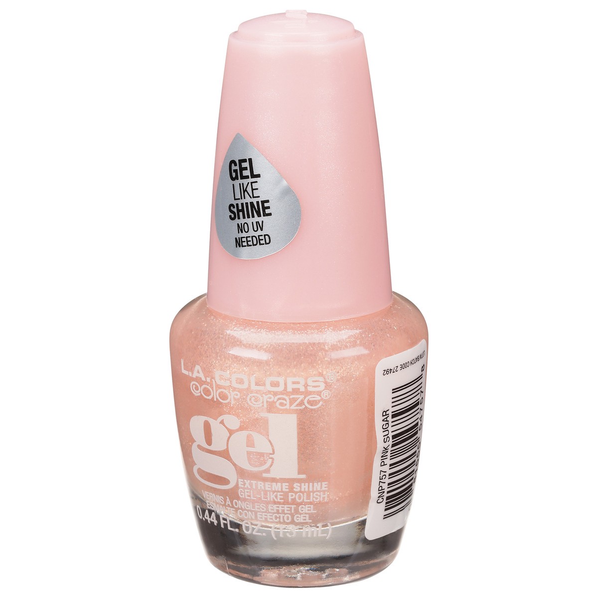 slide 6 of 10, L.A. Colors Color Craze CNP757 Pink Sugar Gel Extreme Shine Nail Polish 0.44 fl oz, 0.44 fl oz
