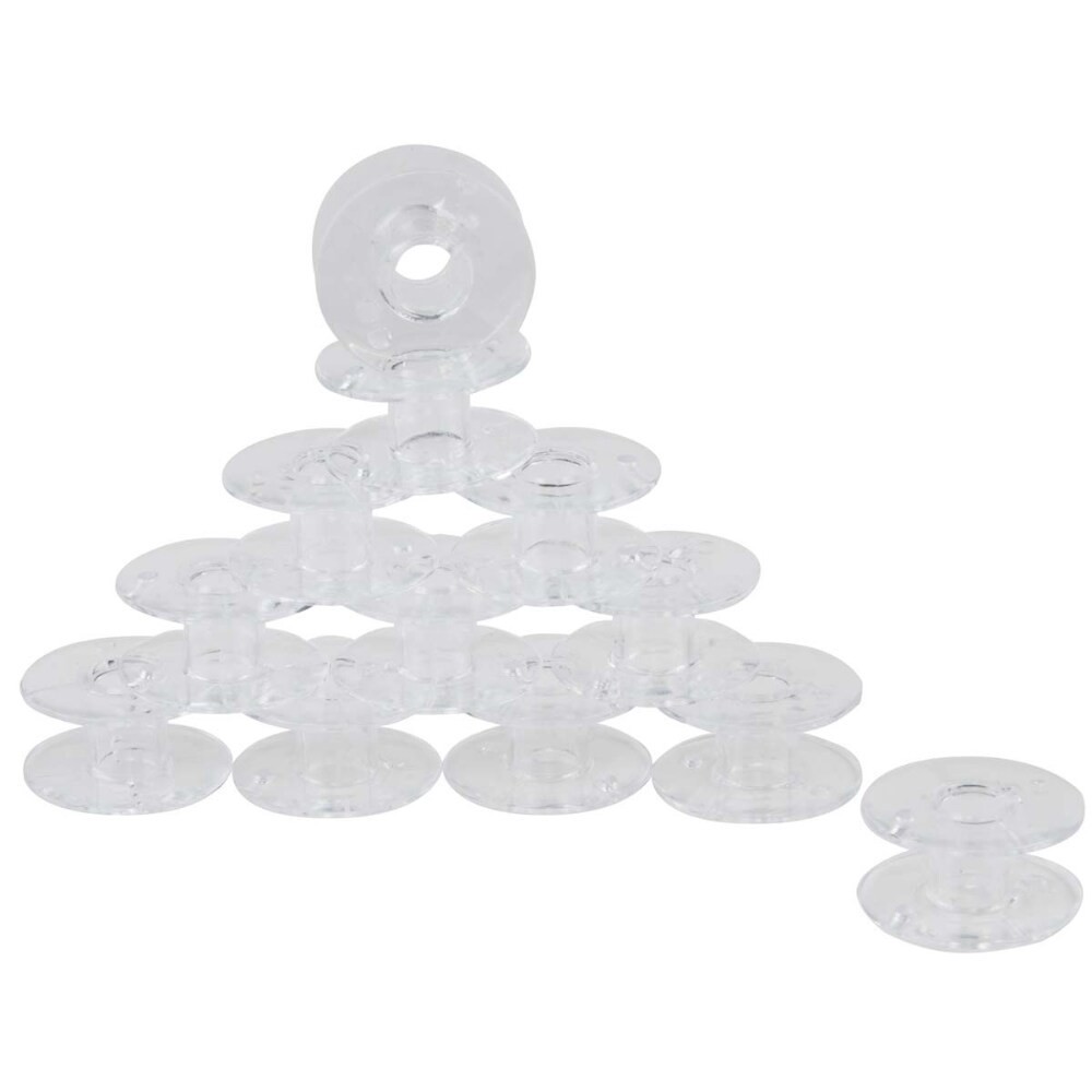 slide 5 of 6, SINGER Transparent Plastic Class 15 Bobbins-12/Pkg, 1 ct