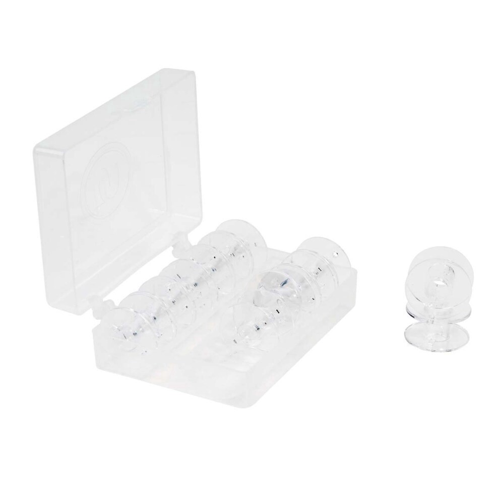 slide 3 of 6, SINGER Transparent Plastic Class 15 Bobbins-12/Pkg, 1 ct