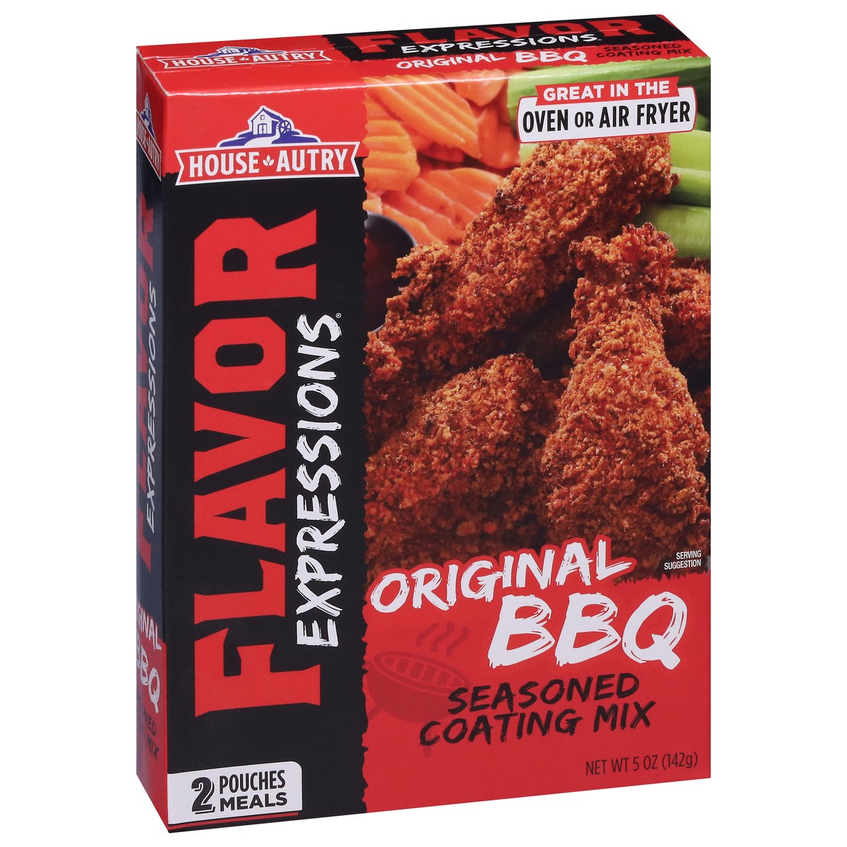 slide 2 of 9, House-Autry Flavor Expressions Seasoned Original BBQ Coating Mix 2 ea, 2 ct