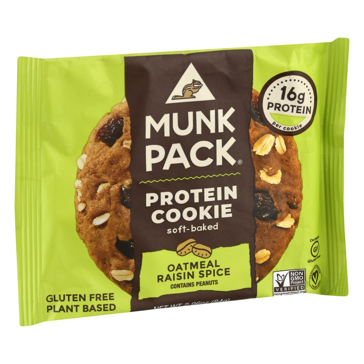 slide 5 of 9, Munk Pack Protein Cookie Oatmeal Raisin Spice, 2.96 oz