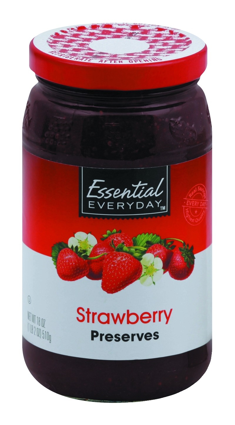 slide 1 of 1, Essential Everyday Strawberry Preserves, 18 oz