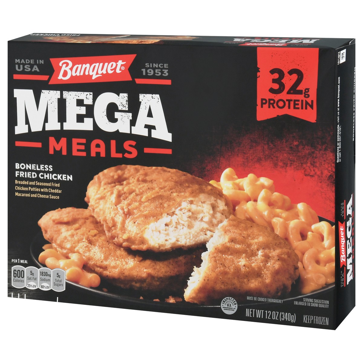 slide 9 of 10, Banquet Mega Meals Boneless Fried Chicken 12 oz, 12 oz