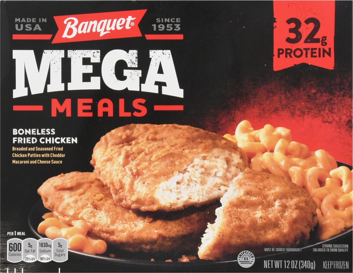 slide 3 of 10, Banquet Mega Meals Boneless Fried Chicken 12 oz, 12 oz