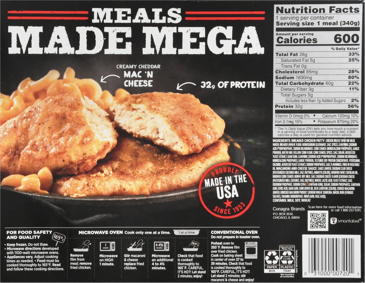 slide 4 of 10, Banquet Mega Meals Boneless Fried Chicken 12 oz, 12 oz