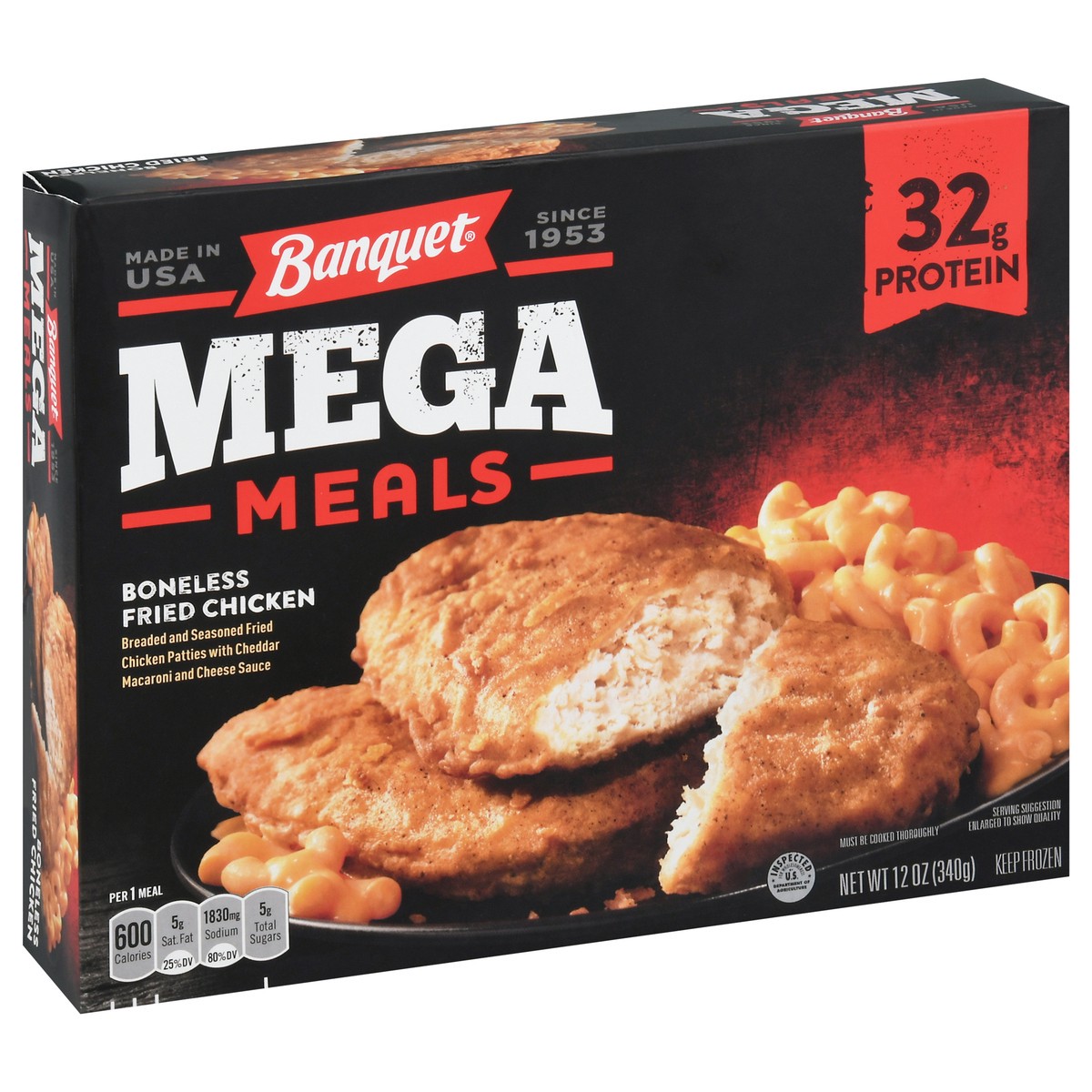 slide 8 of 10, Banquet Mega Meals Boneless Fried Chicken 12 oz, 12 oz